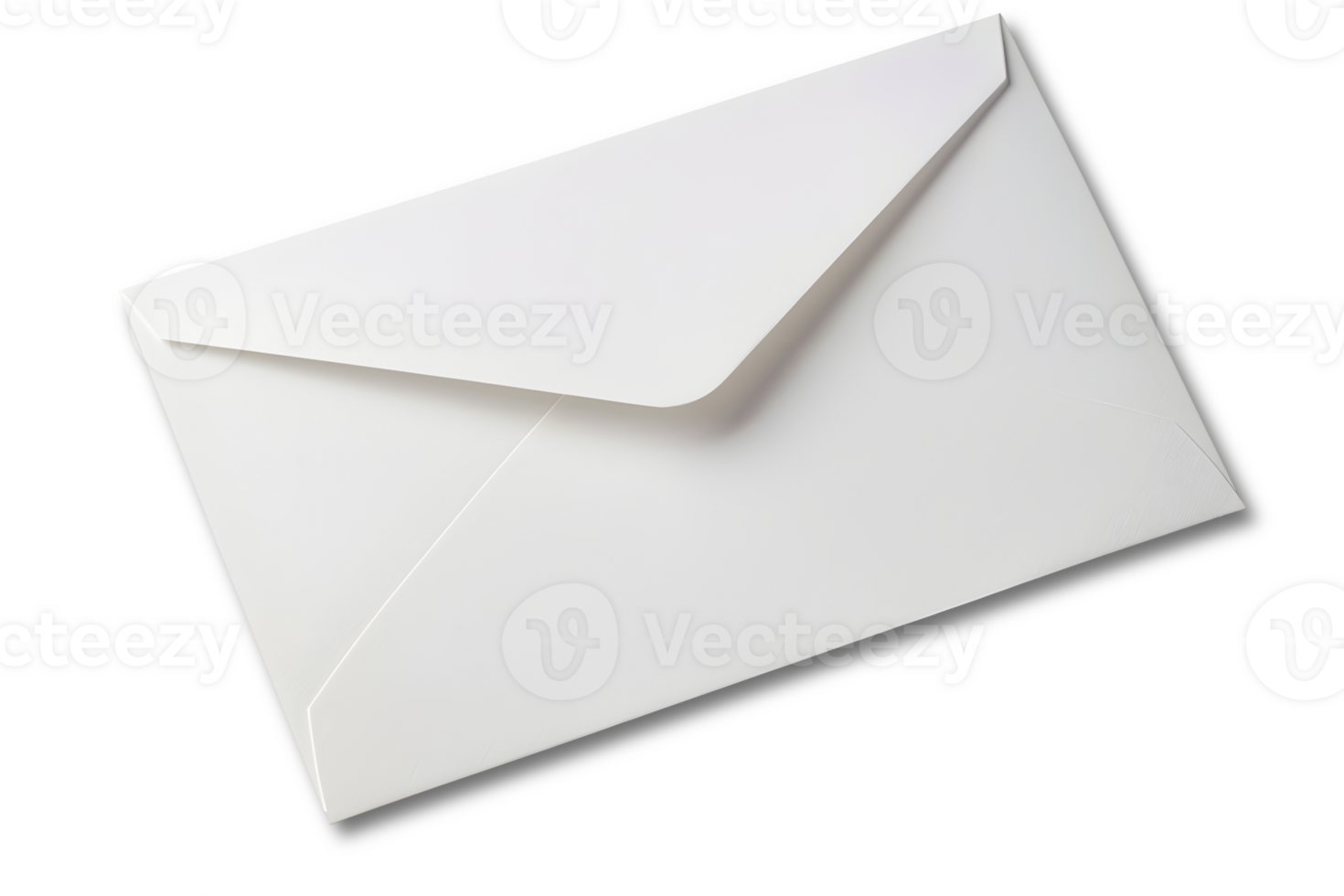 White envelope isolated on transparent background. , cutout. png