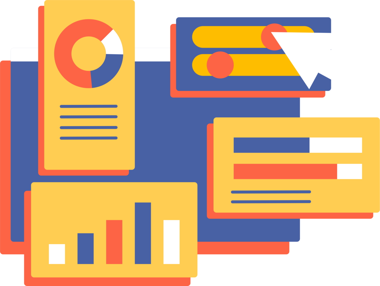 data analytics optimization dashboards illustration png