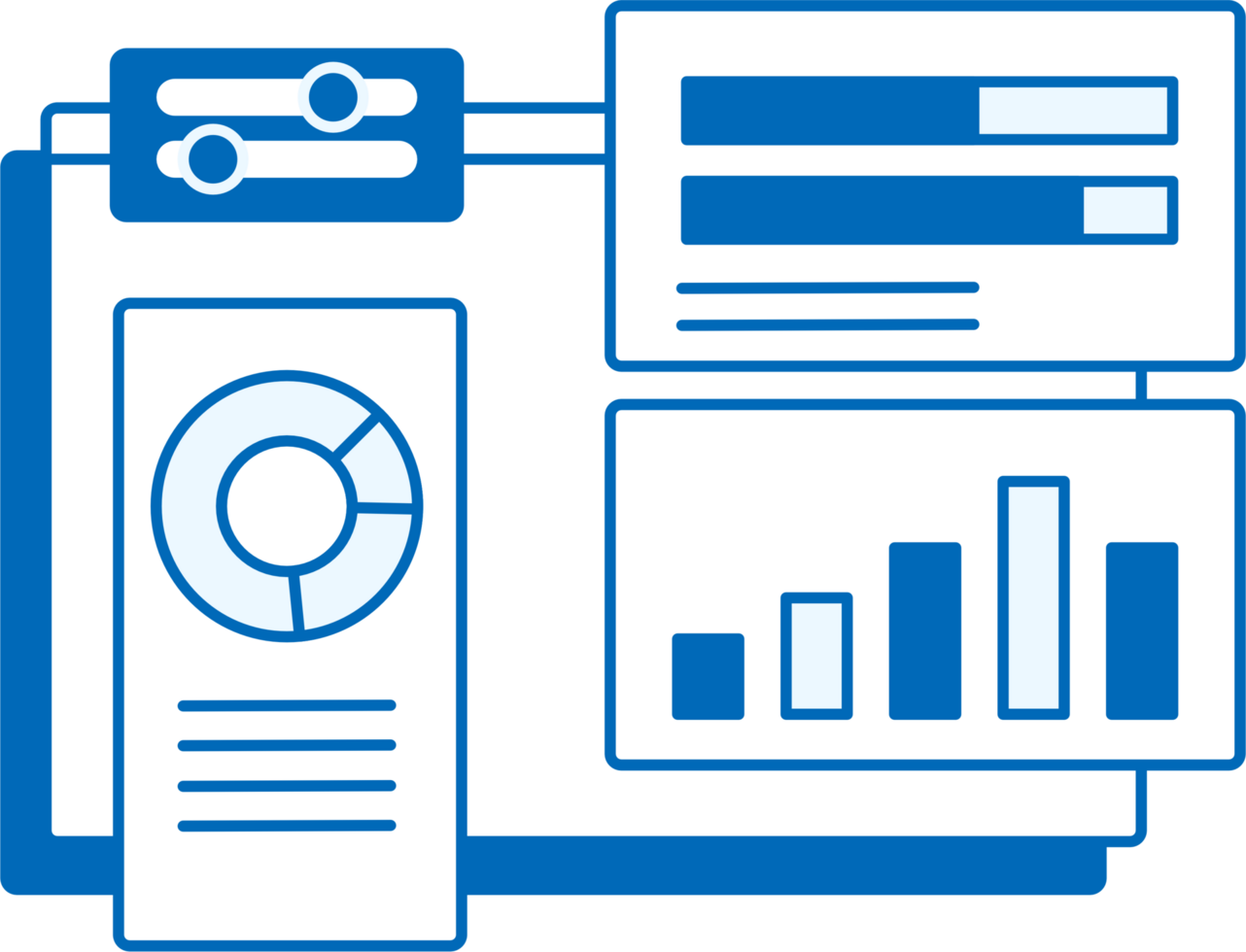 data analytics optimization blue white dashboard png