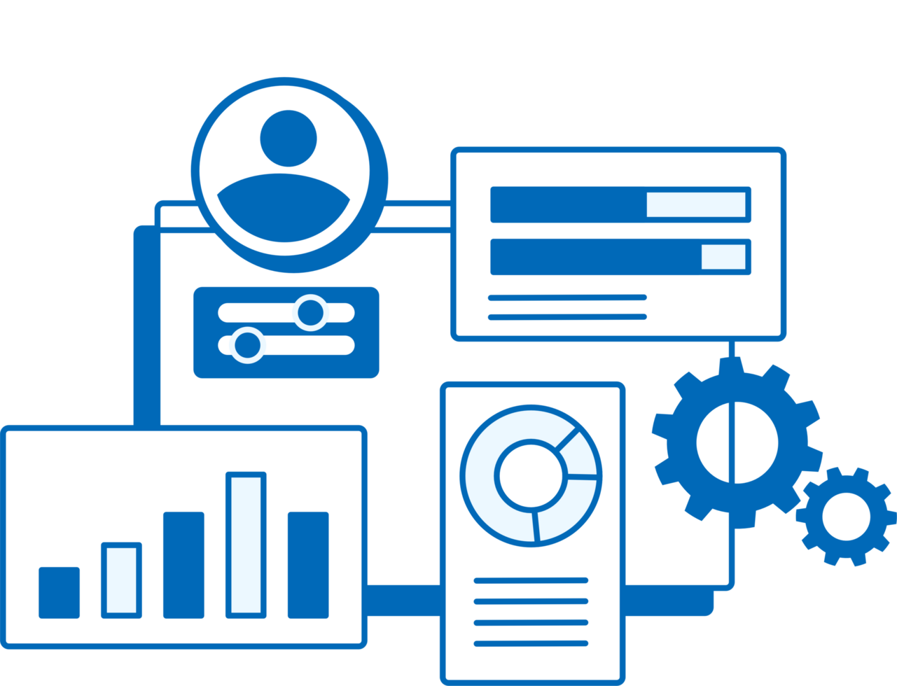 business analysis app web dashboard isometric png