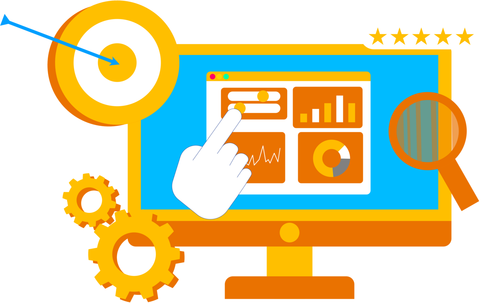 Search result optimization SEO analytics png