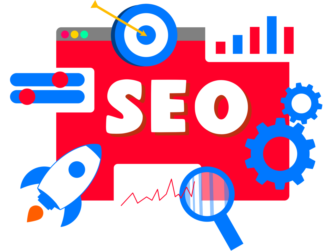 marketing seo optimization illustration png