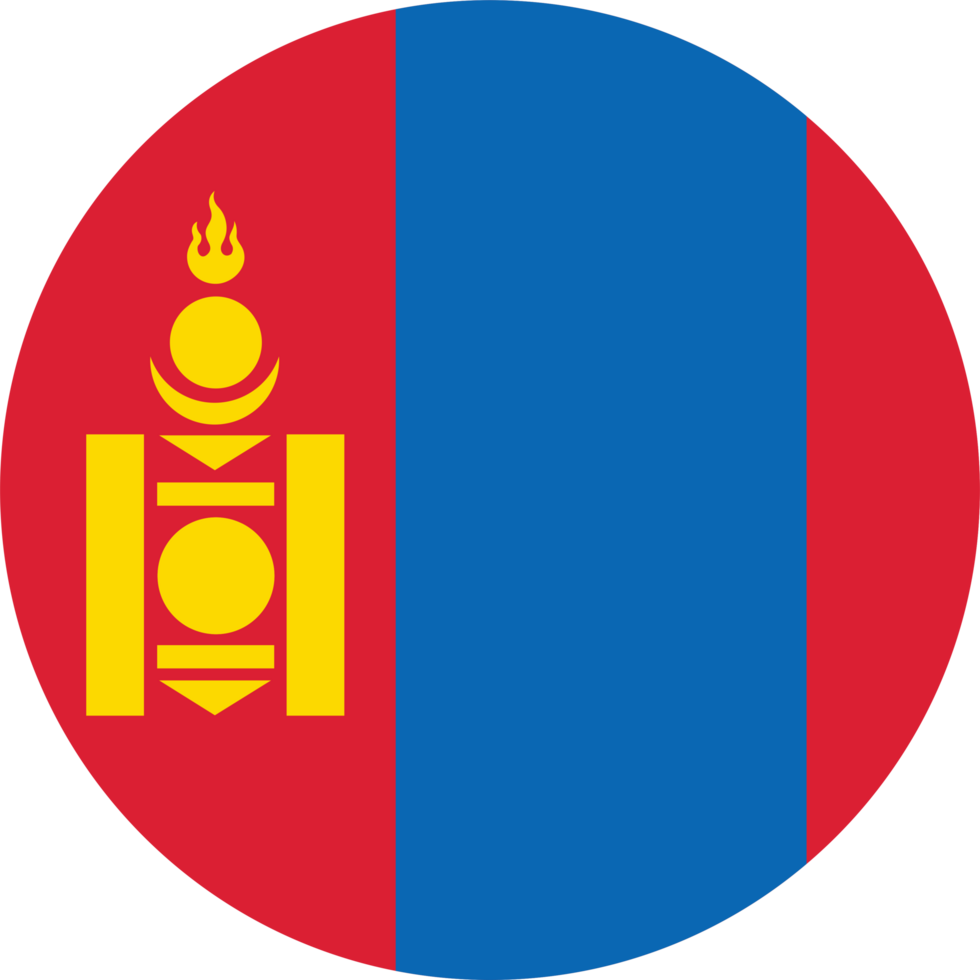 Mongolia flag round shape png