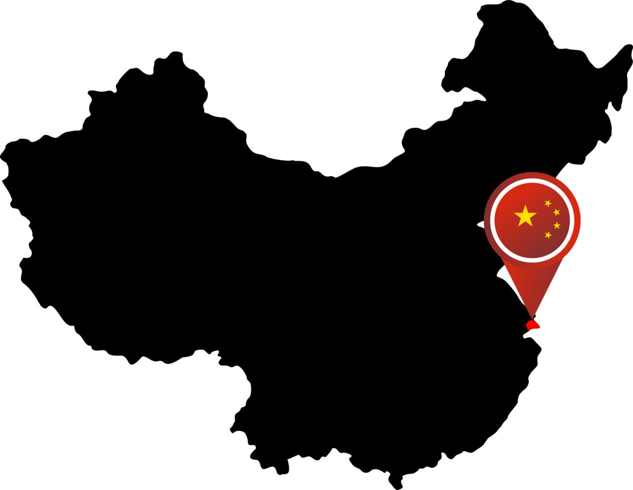 China pin map location Shanghai png