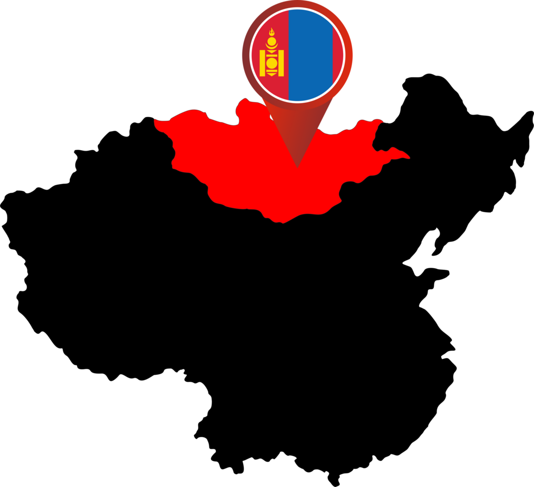 China pin map location Mongolia png
