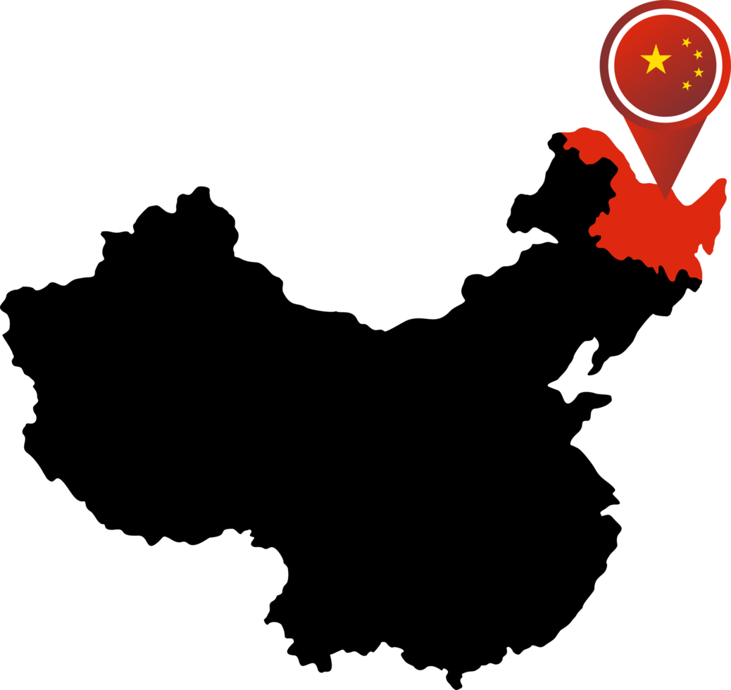 China pin map location Heilongjiang png