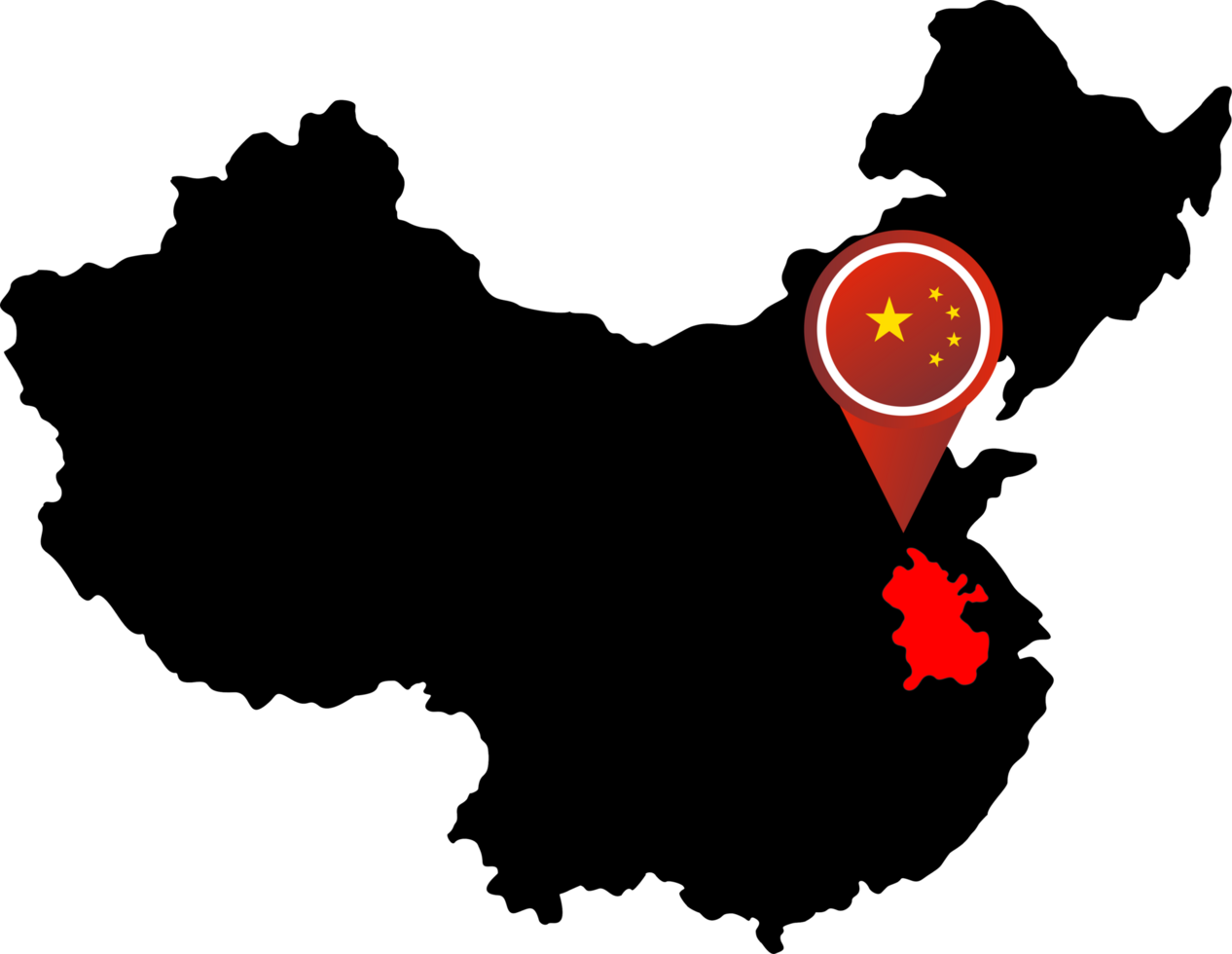 China pin map location Anhui png