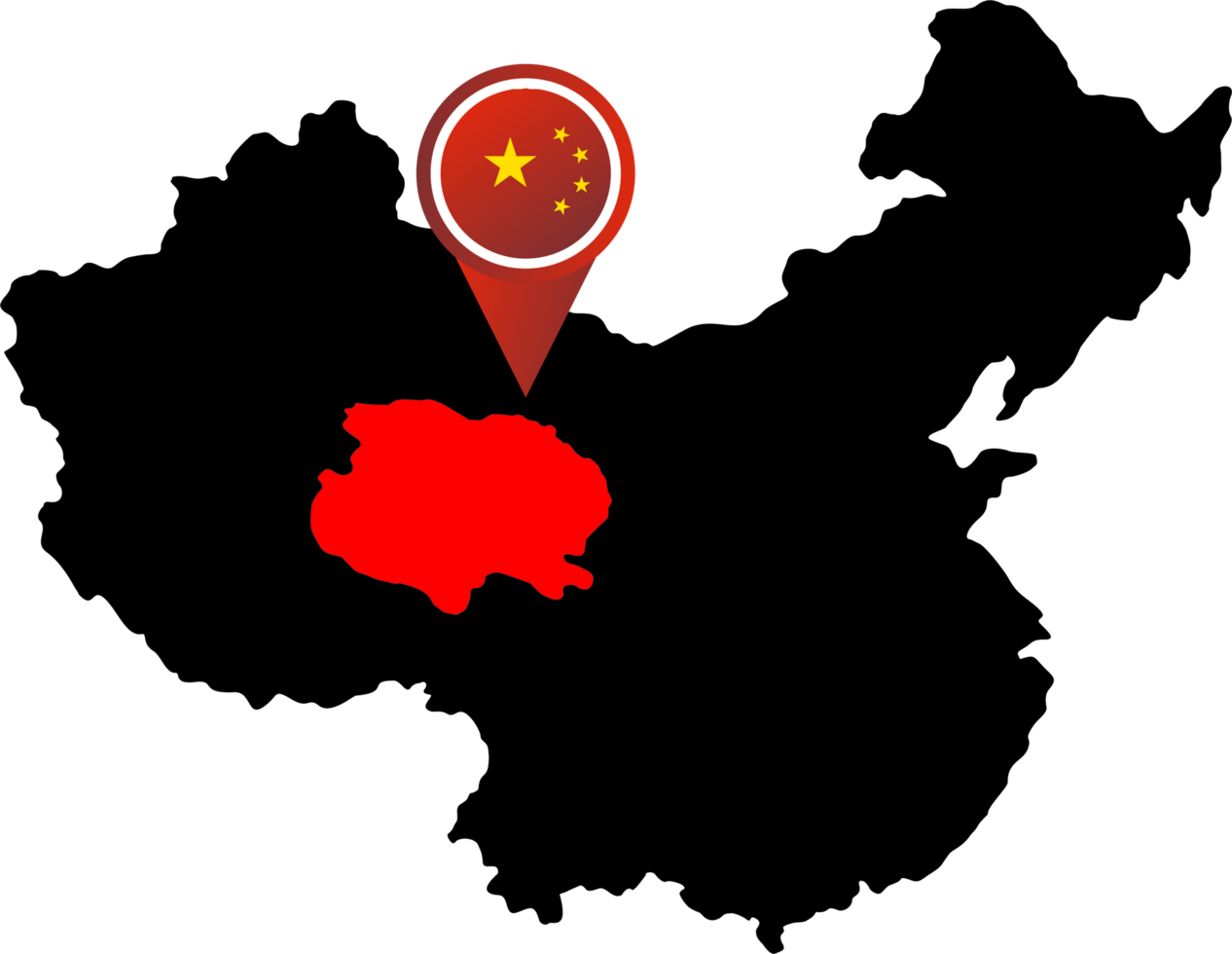 China pin map location Qinghai png