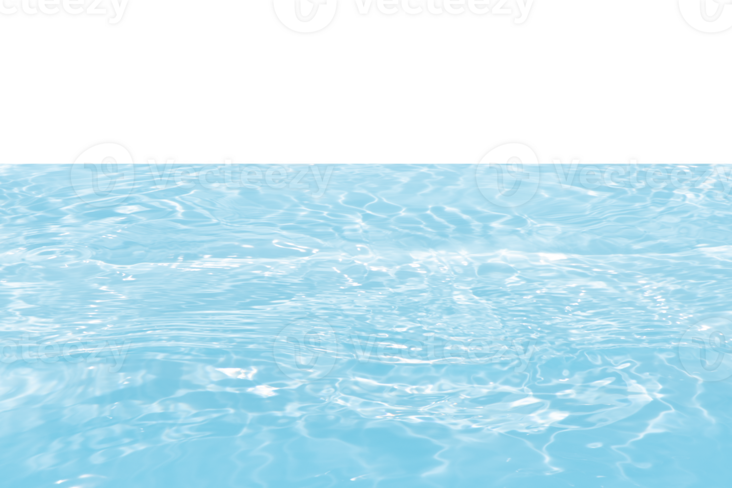 Bluewater waves on the surface ripples blurred. Defocus blurred transparent blue colored clear calm water surface texture with splash and bubbles. Water waves with shining pattern texture background. png
