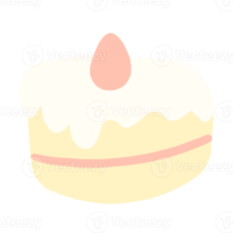 cake icon with a pink strawberry on top png