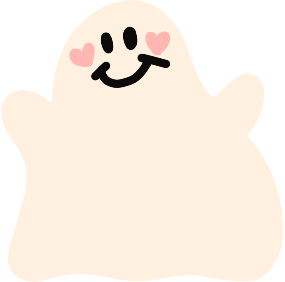 cute smiling ghost png