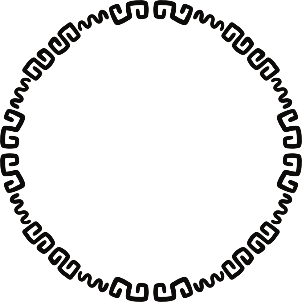Chinese style circle frame png