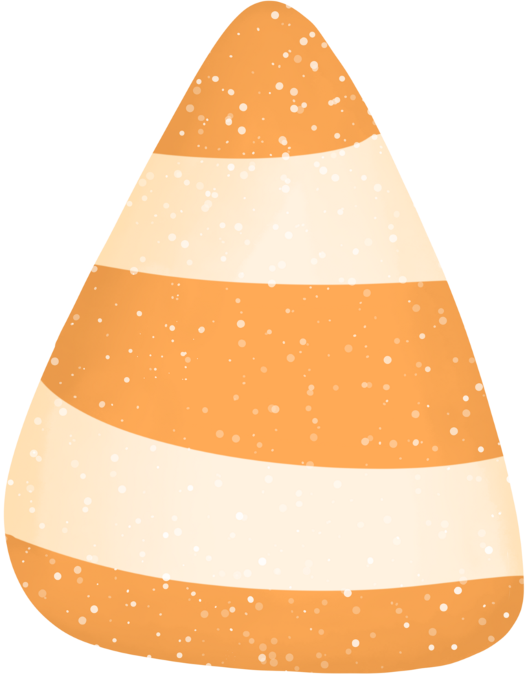 white and orange color Jelly candy for Halloween png