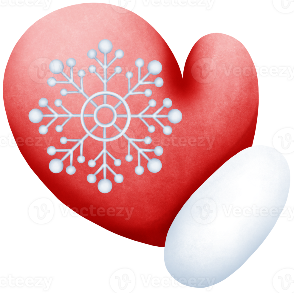 Watercolor Cute Hand Drawn red and white Glove Illustration with Pastel Colors for Winter Fashion Art png