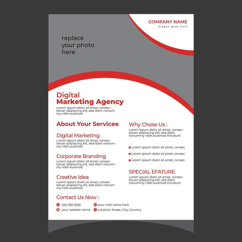 Digital Marketing Agency Flyer Design vector