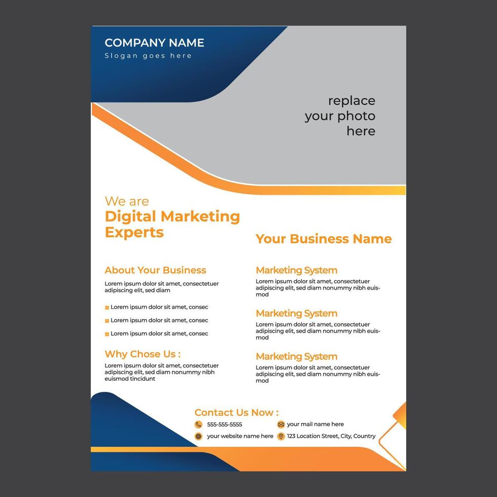 Design of Digital Marketing Flyers vector