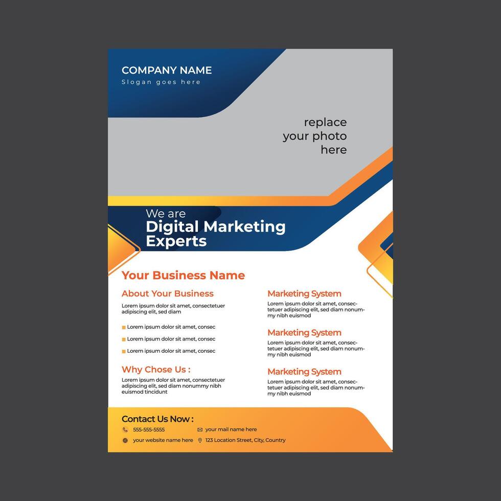 Digital Marketing Flyer Design vector