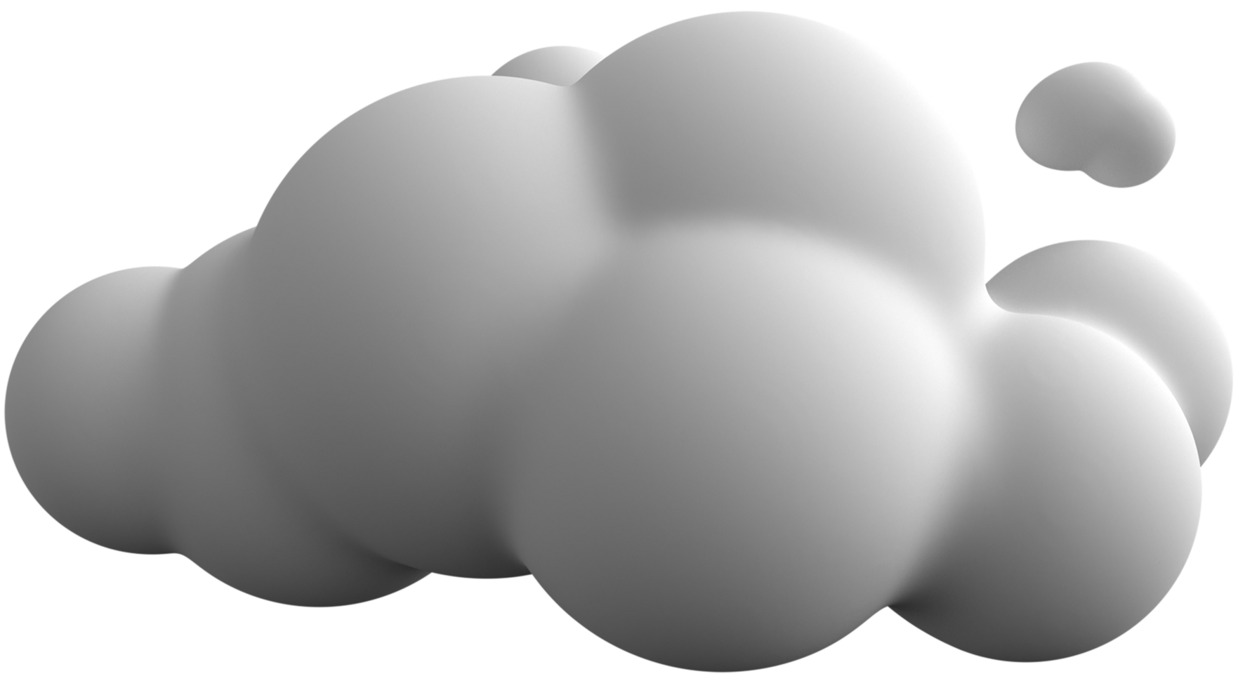 3D Cloud illustrations first angle png