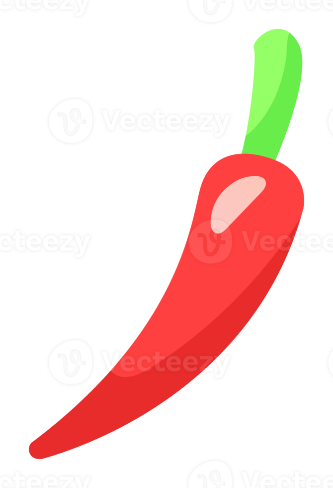 Red Pepper Fruit Sticker. Cute Fruit Sticker png