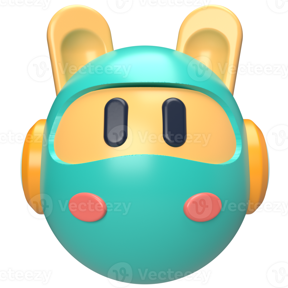 3D character space ninja front view png