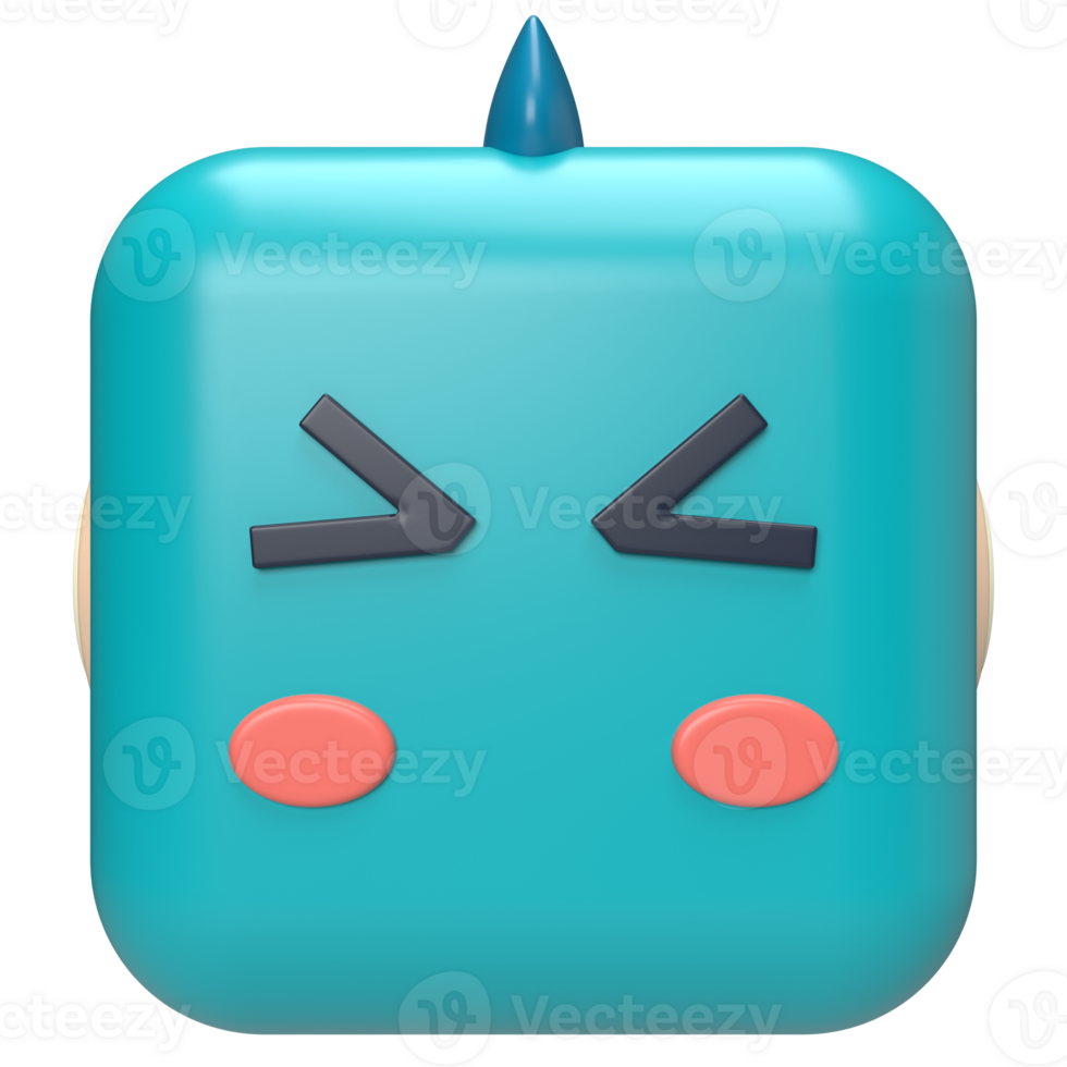 3D character space mohawk front view png
