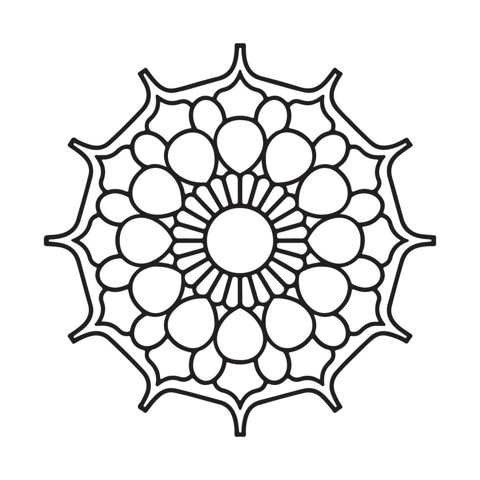 Intricate Circular Floral Mandala Pattern vector