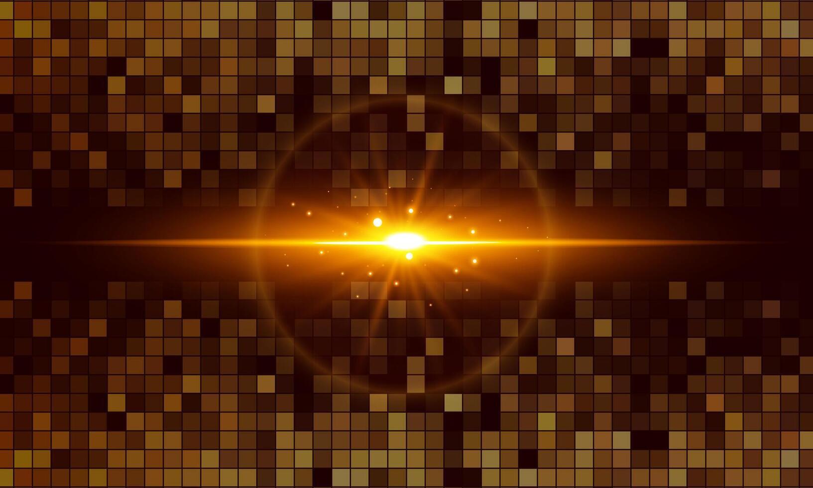 Light abstract technology dark pixel background. mosaic orange squares. vector