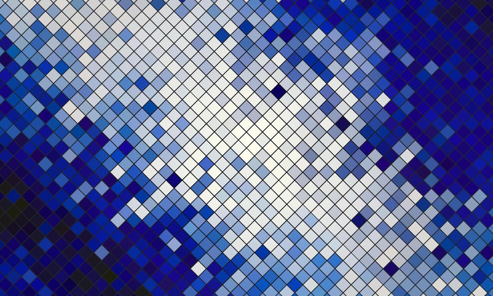 Digital pixel explosion square pattern bright blue. vector