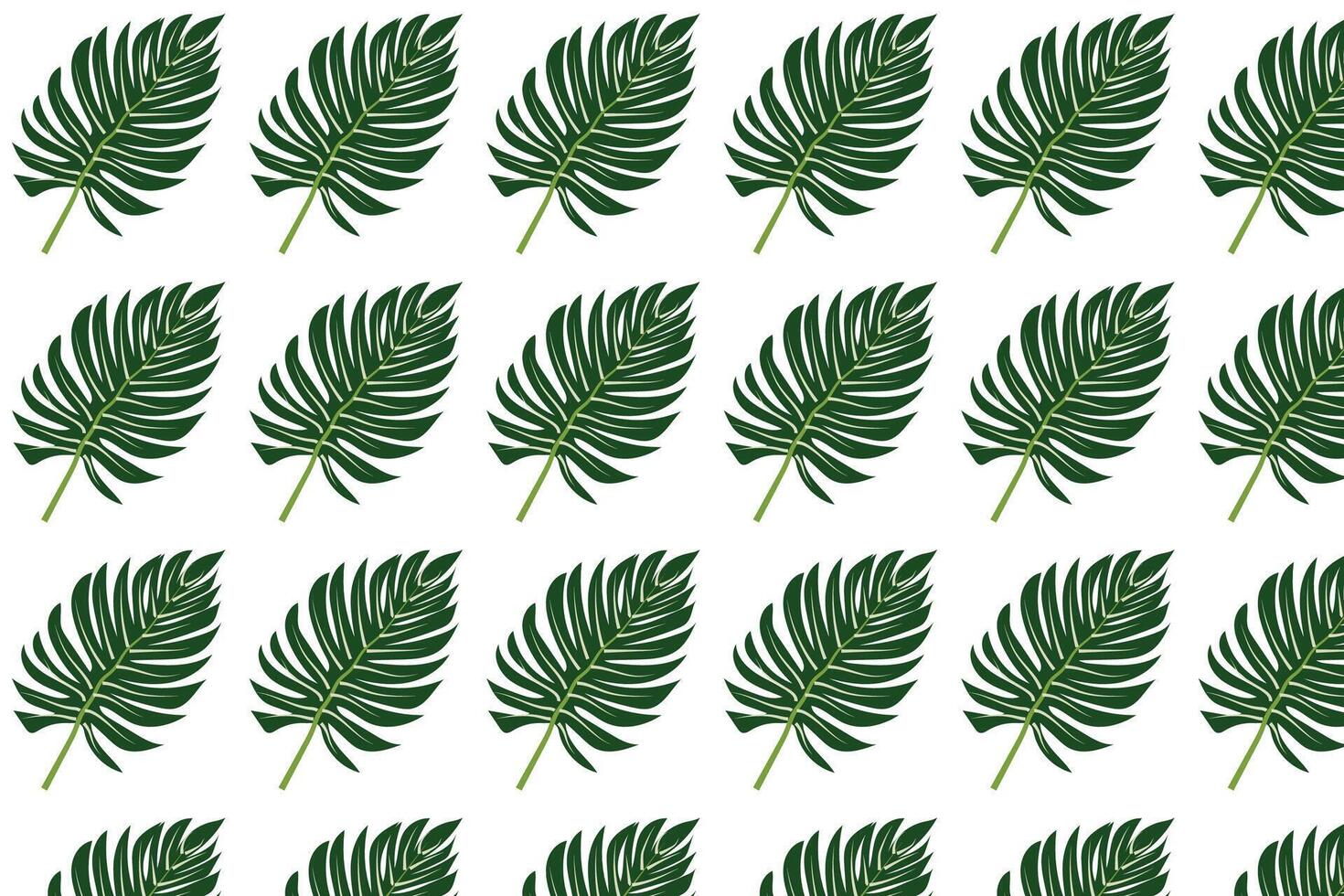 seamless pattern with green leaves free vector