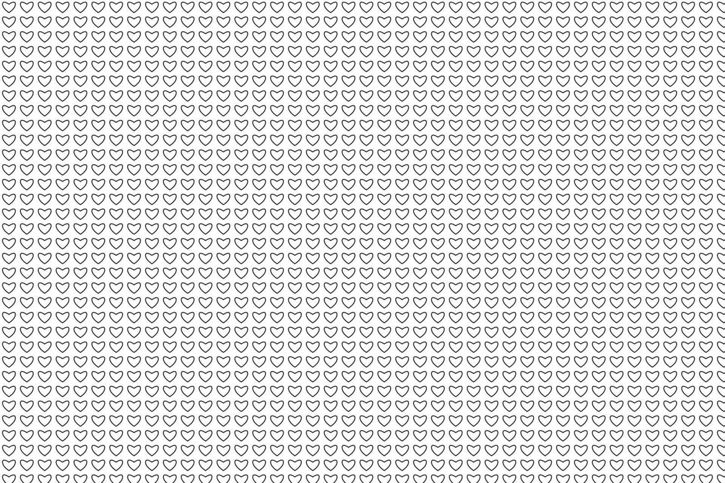 Black and White heart pattern vector