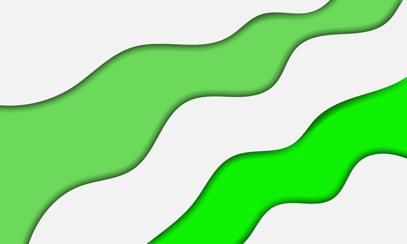 green and white waves on a white background vector