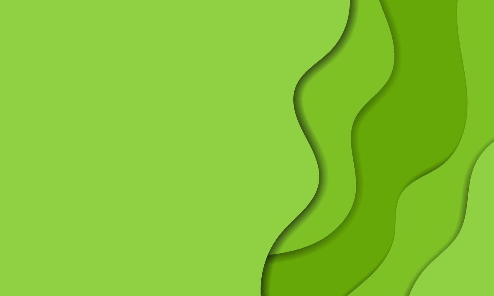 green paper background with wavy lines vector
