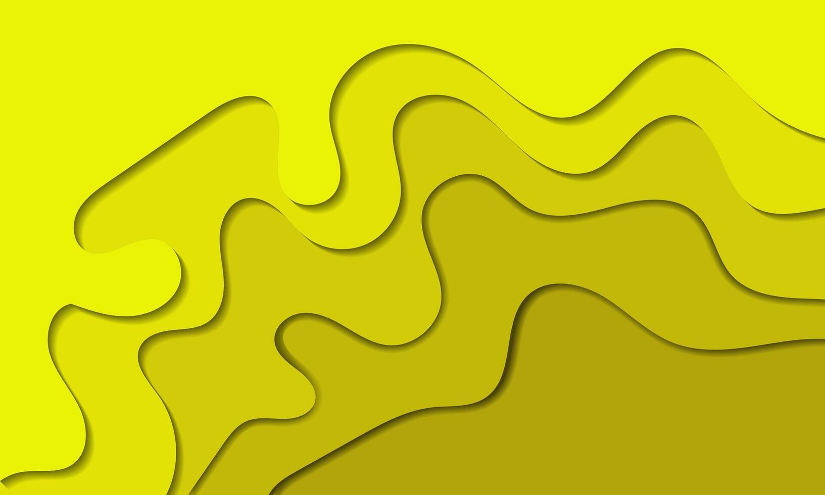 a yellow background with wavy lines vector
