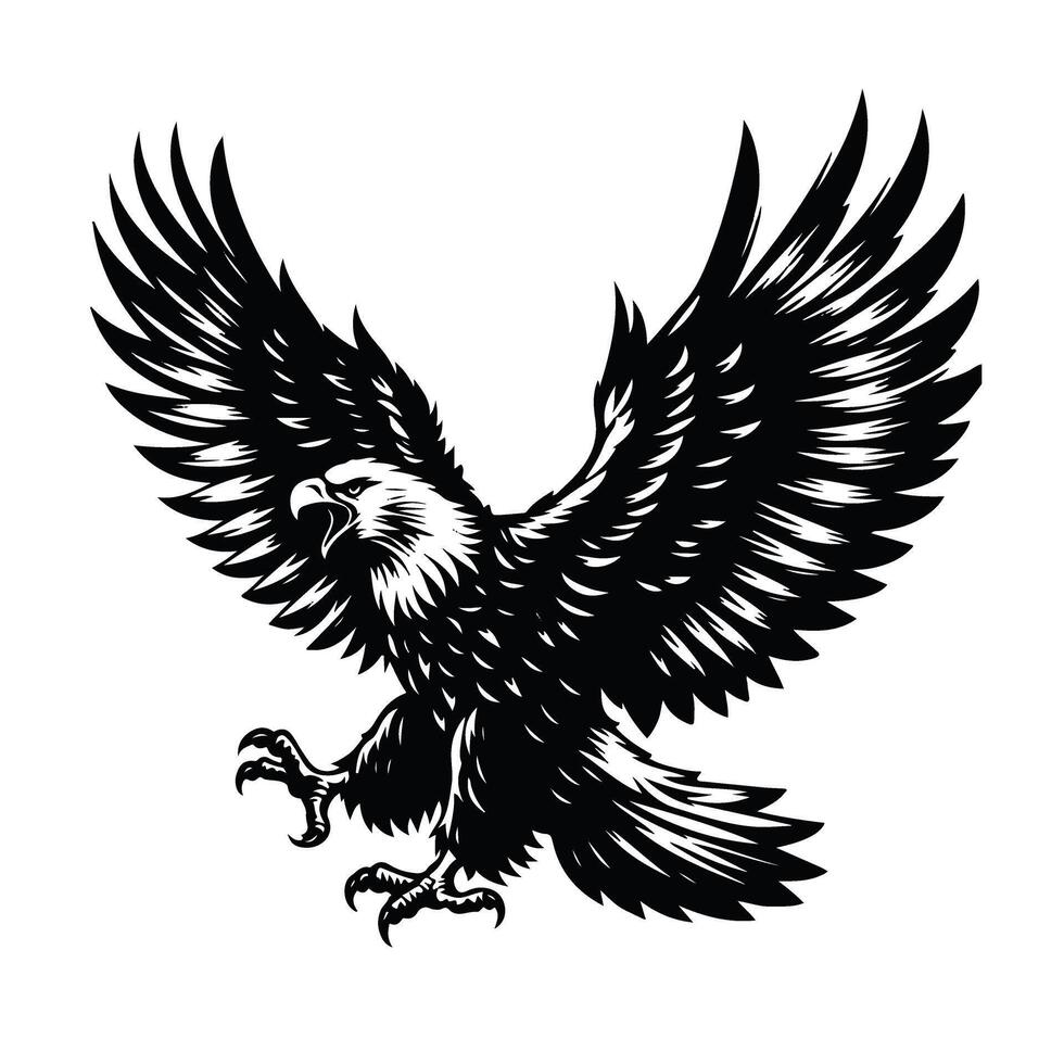 A Majestic Eagle In the Sky vector