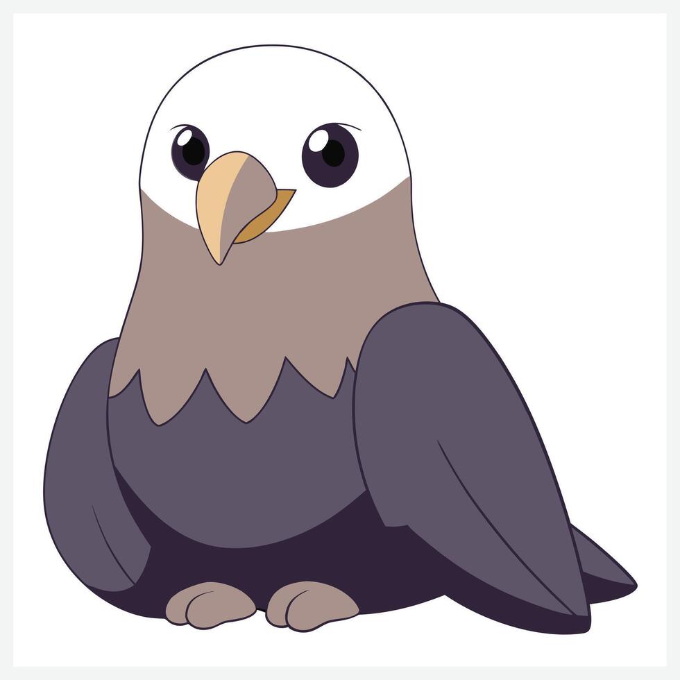 Eagle Isometric Illustration, Majestic Bird of Prey in Geometric Design vector