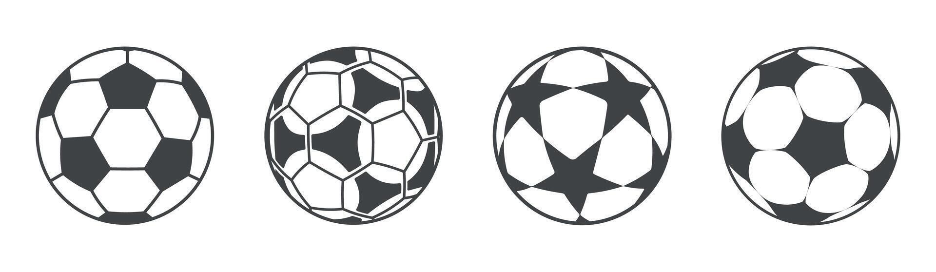 Football or soccer ball flat simple black style vector