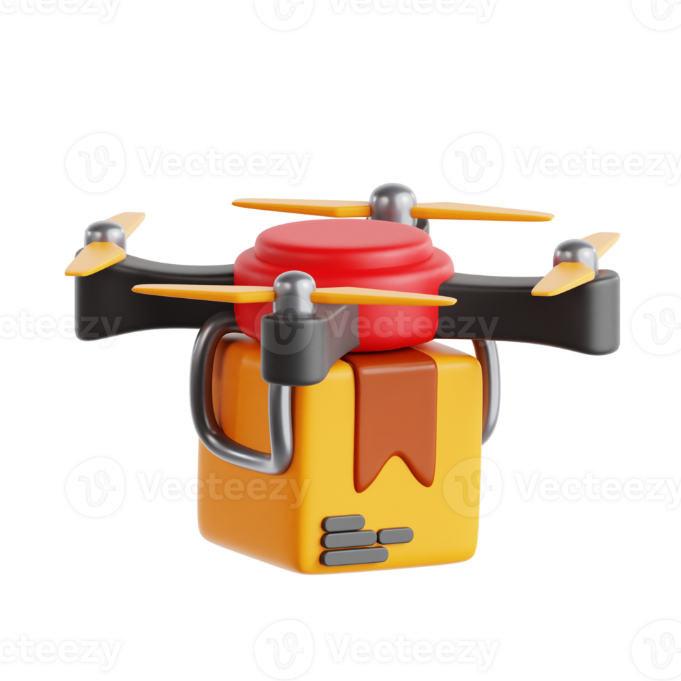 Drone Delivery 3D Icon object png