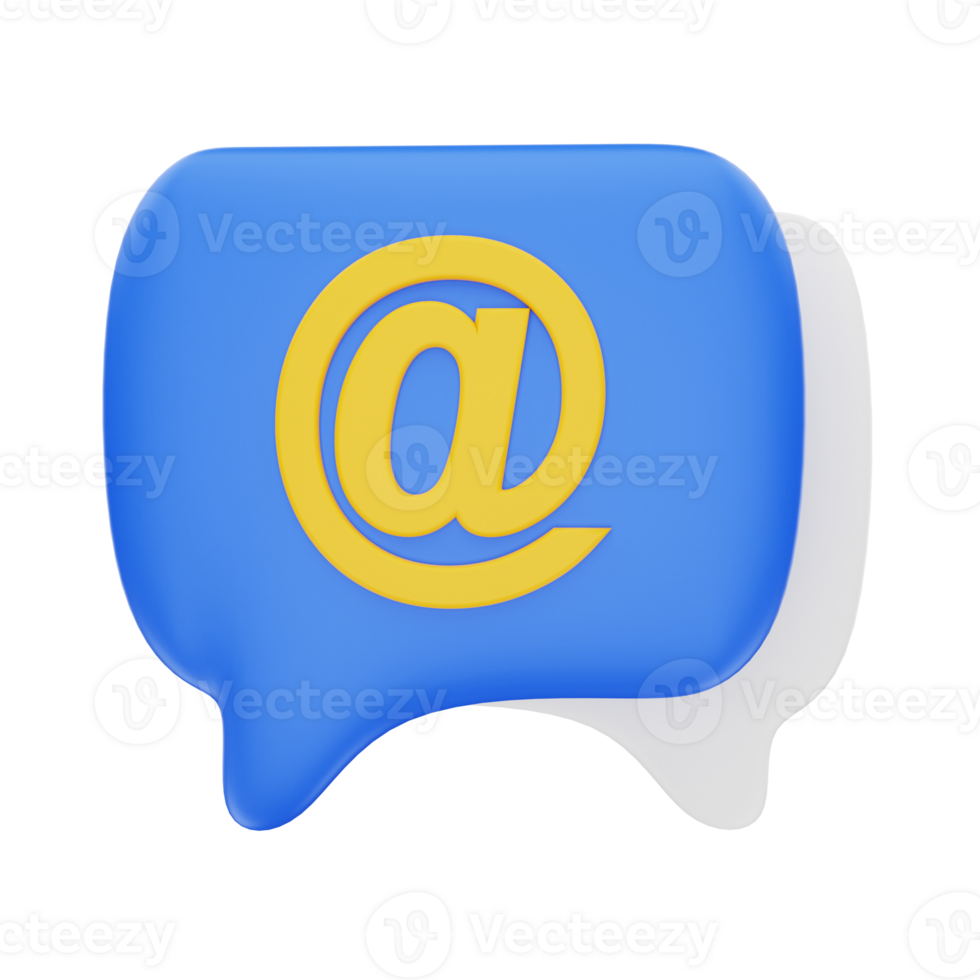 3d rendering Chat Address icon object png