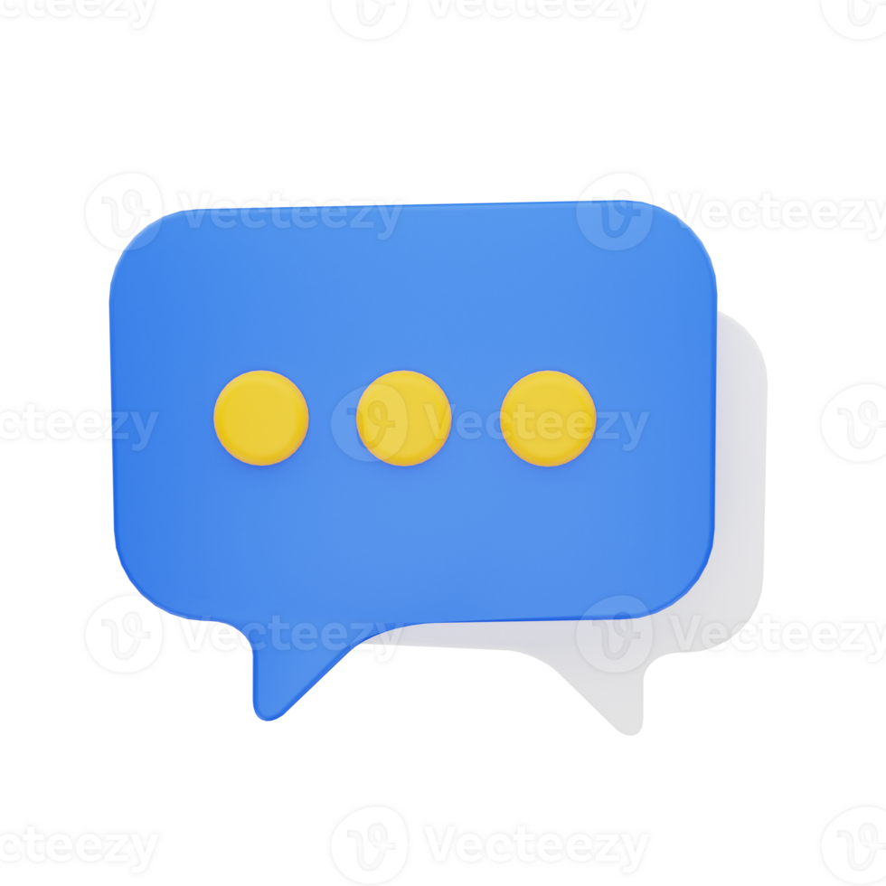 3d rendering Chat Bubbles icon object png