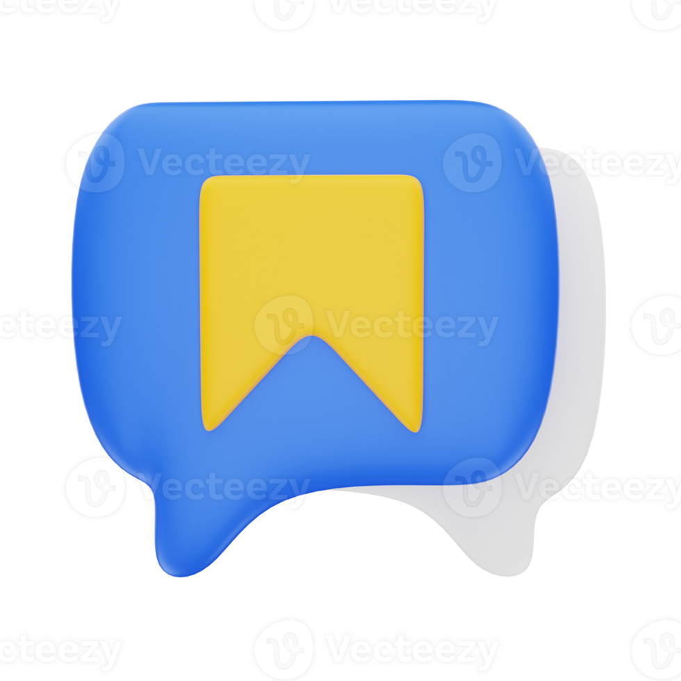 3d rendering Chat Save icon object png