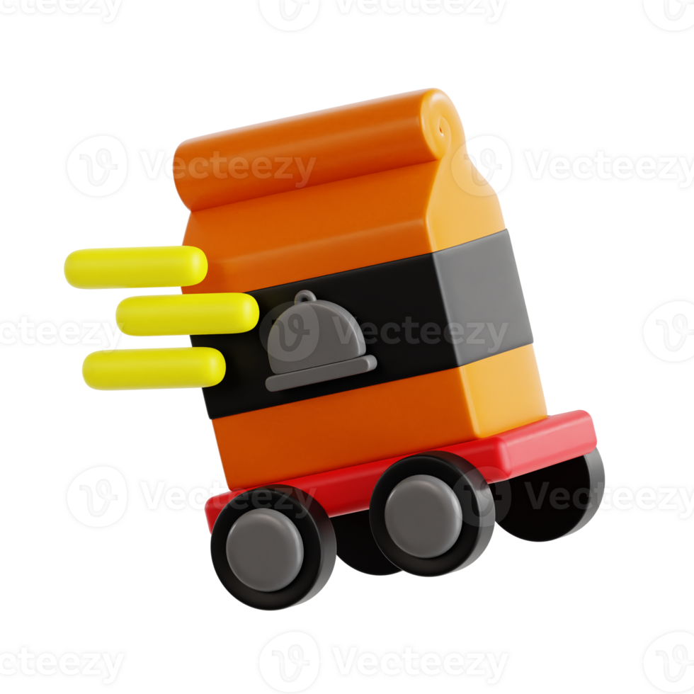 Fast Food Delivery 3D Icon object png