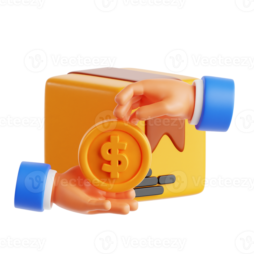 Cash On Delivery 3D Icon object png