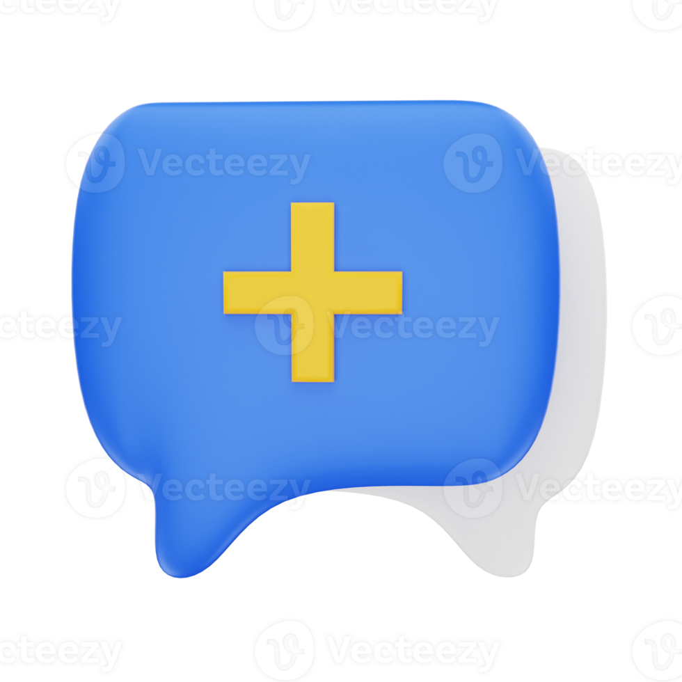 3d rendering New Chat icon object png