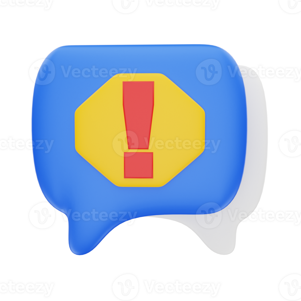 3d rendering Chat Report icon object png