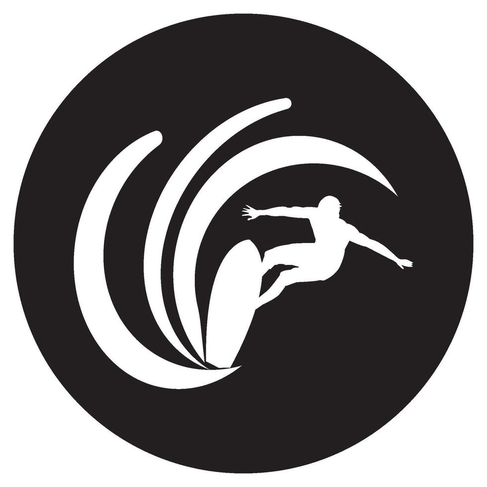 surfing icon illustration vector