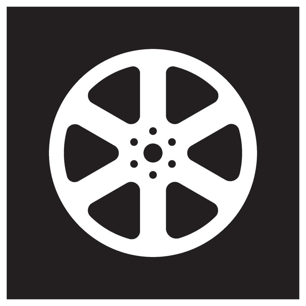 car rim icon logo design vector