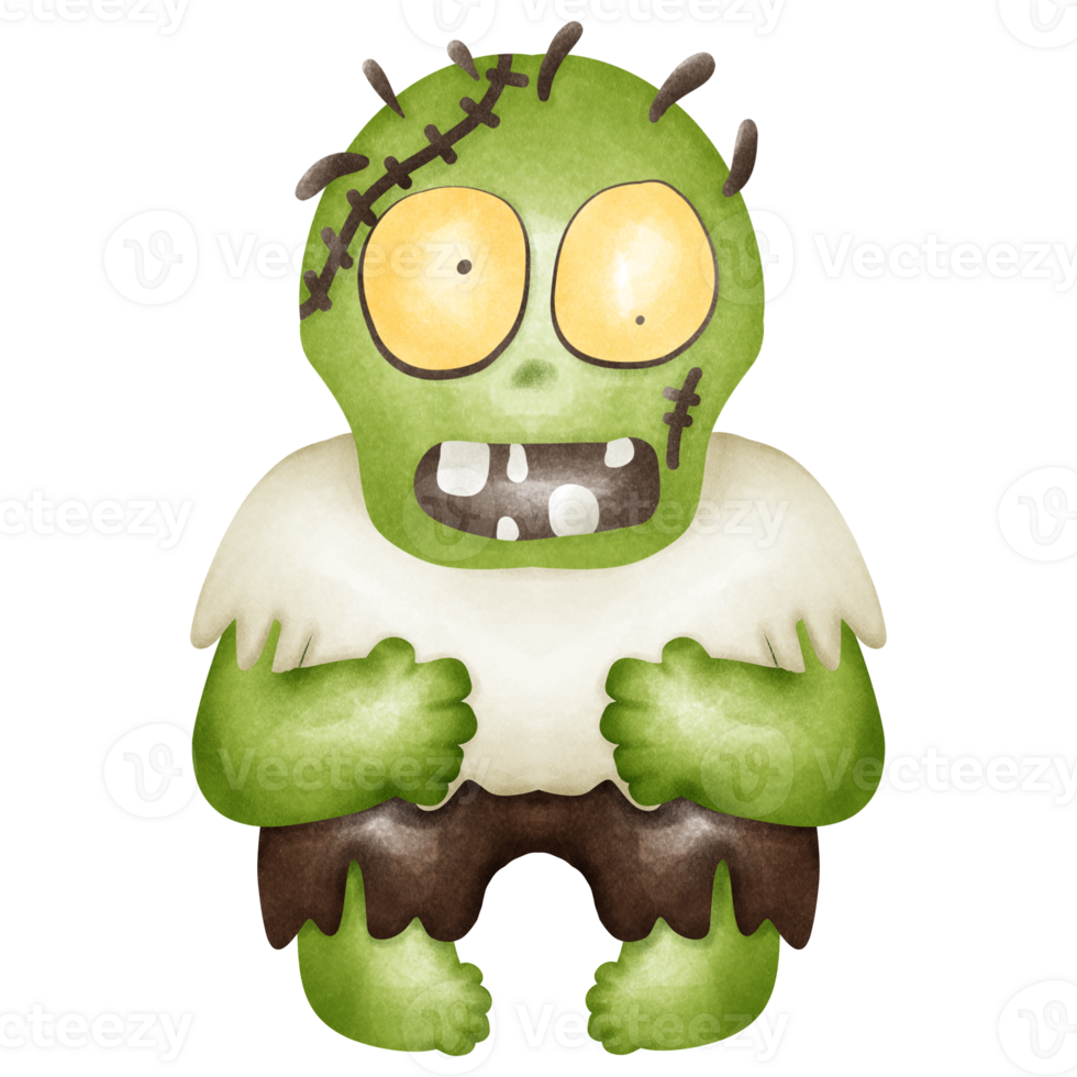 Happy Halloween day,Halloween cute characters ,Monster, zombie png