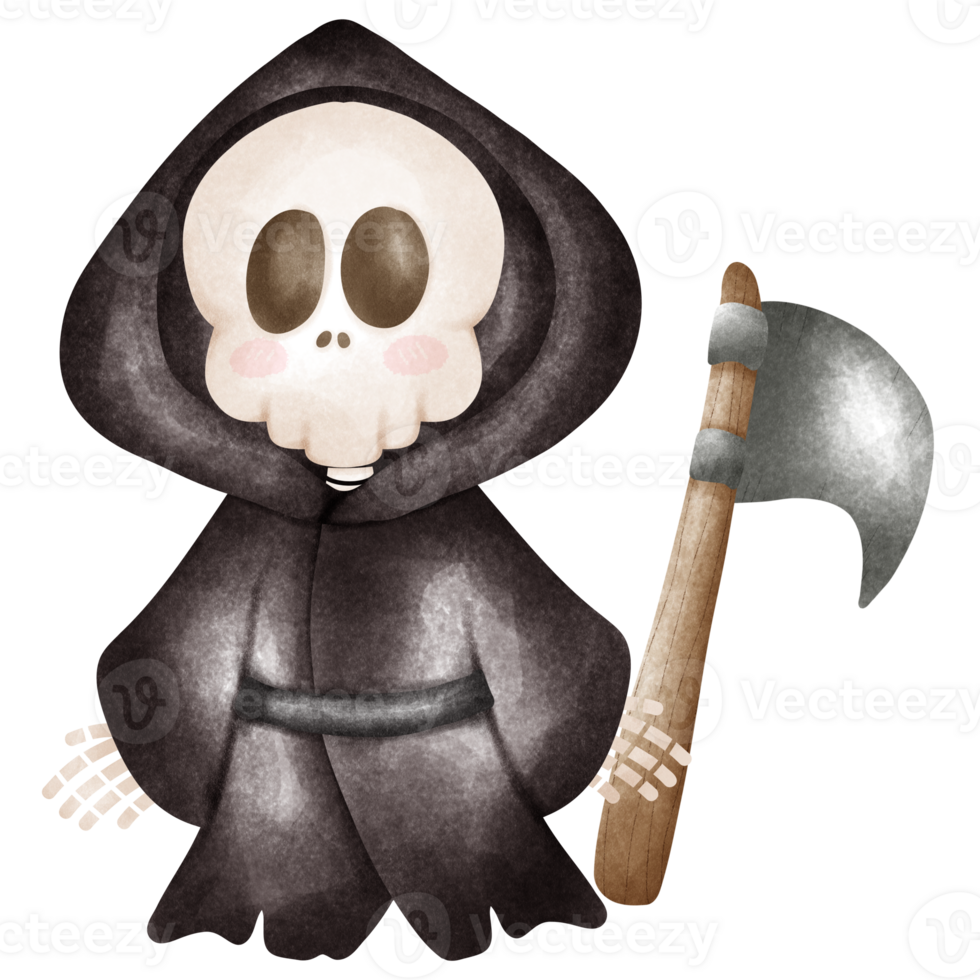 Happy Halloween day,Halloween cute characters ,cute Death png