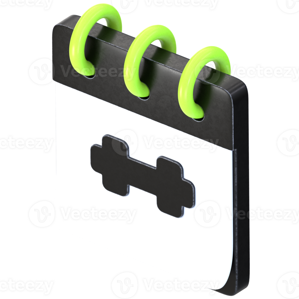 3D Gym Schedule Icon png