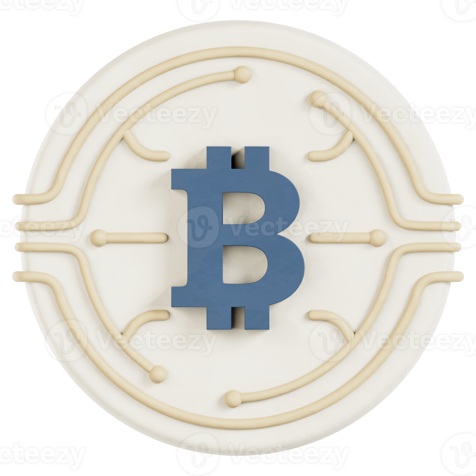 bitcoin coin with wires on a transparent background png